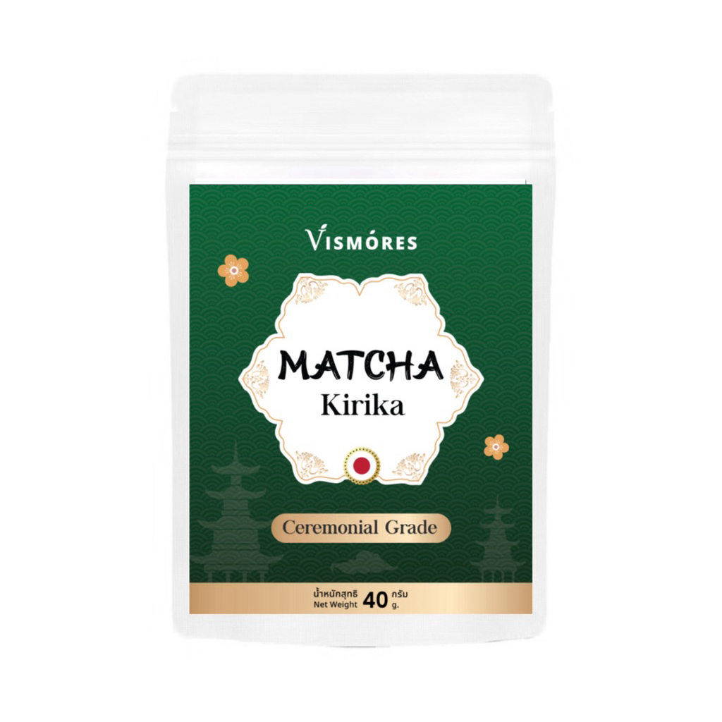 Matcha Kirika Ceremonial Grade Vismores | มัทฉะ ญี่ปุ่น เกรดพิธีการ 40g