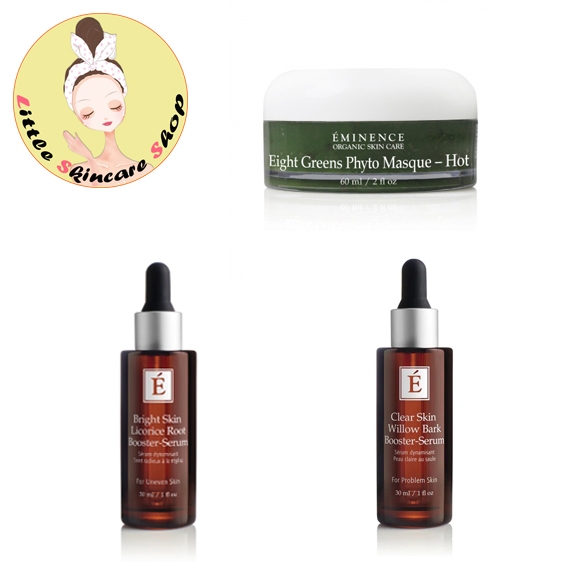 (พร้อมส่ง) ส่งฟรี Eminence organics Clear Skin Willow Bark Bright Skin Eight Greens Phyto Masque Hot