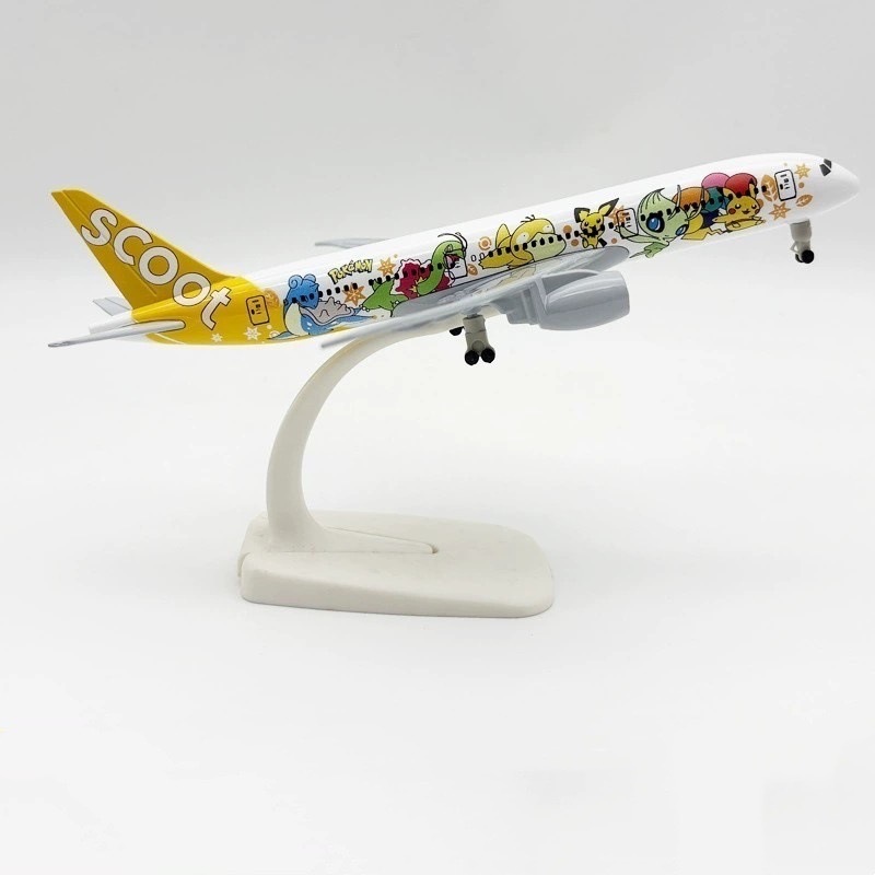 [20 cm] โมเดลเครื่องบิน Scoot B787 ทำด้วยเหล็ก Scale 1:400 มีล้อและขาตั้งโชว์ สวย งานดี - ของขวัญ ของสะสม ตั้งโชว์