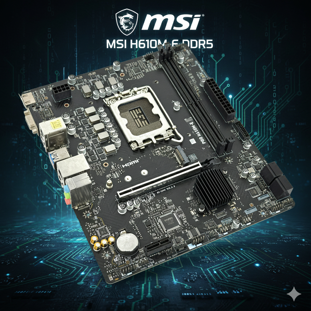 เมนบอร์ด MSI PRO H610M-E DDR5 (LGA1700) รองรับ Gen 12/13/14 มือสอง สภาพนางฟ้า ประกันร้าน 90 วัน