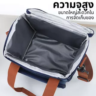 ถุงอาหารกลางวัน ถุงเก็บความเย็น กระเป๋าเก็บอุณหภูมิ 7.3L ความจุสูง พับเก็บง่าย ปิกนิก อาหารกลางวัน
