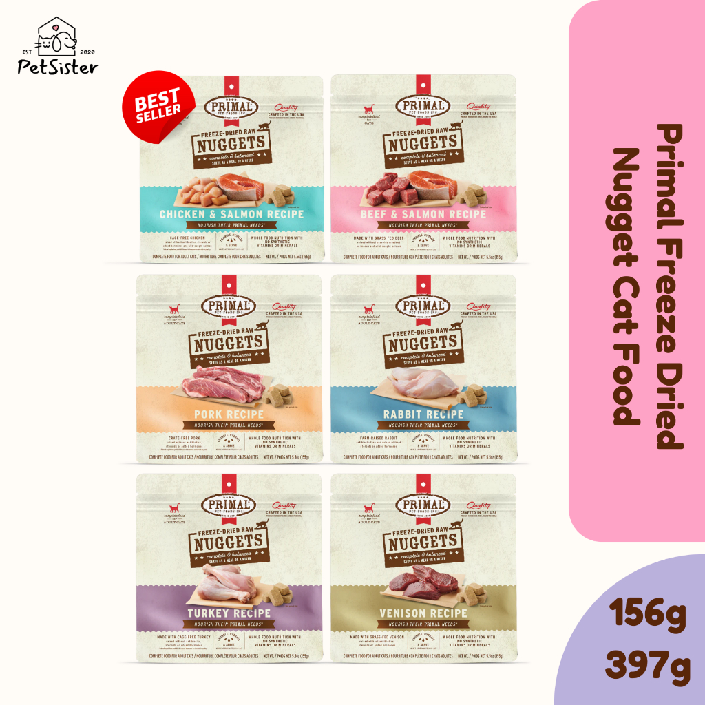 😸 Primal Freeze-Dried Nugget Cat Food ฟรีซดรายอาหารแมวเกรดพรีเมี่ยม X Petsister