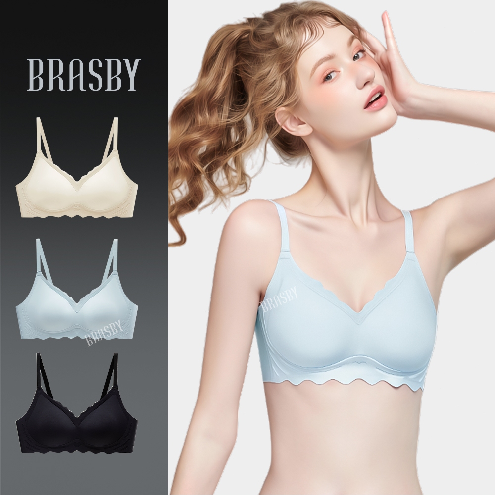 🎉Brasby🎉Bra บราแบบปิดด้านหลัง บราดันทรง บราไร้โครงไร้ตะเข็บ ชุดชั้นในสตรี ชุดชั้นในระบายอากาศ ชุดชั้นในสวมใส่สบาย
