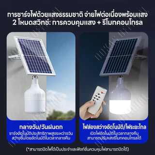 【ซื้อ 1 แถม 1】ไฟโซล่าเซลล์ 950000W โซล่าเซลล์ หลอดไฟ โซล่าเซลล์ LED solar cell กันน้ำ ชาร์จไฟอัตโนม