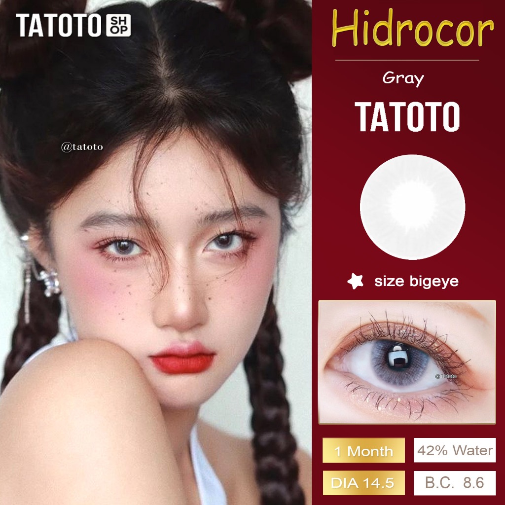 คอนแทคเลนส์สี ใส่สบาย ไม่แสบตา │ อย.ไทย │ ส่งจากไทย │รุ่นHidrocor Gray