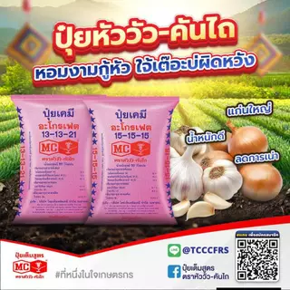 ปุ๋ย15 - 15 - 15 ตราหัววัวคันไถ [แบ่งขาย]