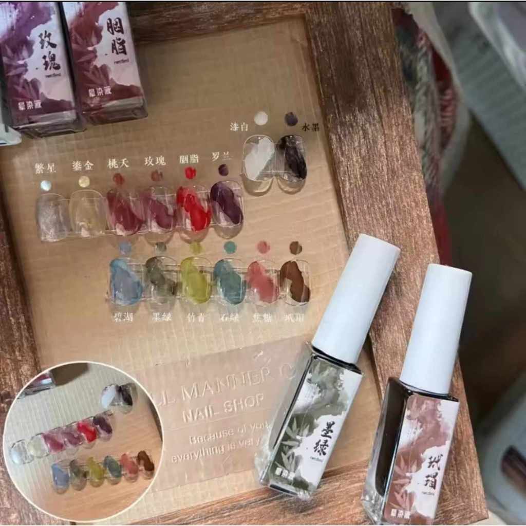 สีน้ำเพ้นท์เล็บ สีอิ้งค์ทำลายหินอ่อน ทำลายฟุ้ง Mable Ink ขายแยกสี ขนาด6ml