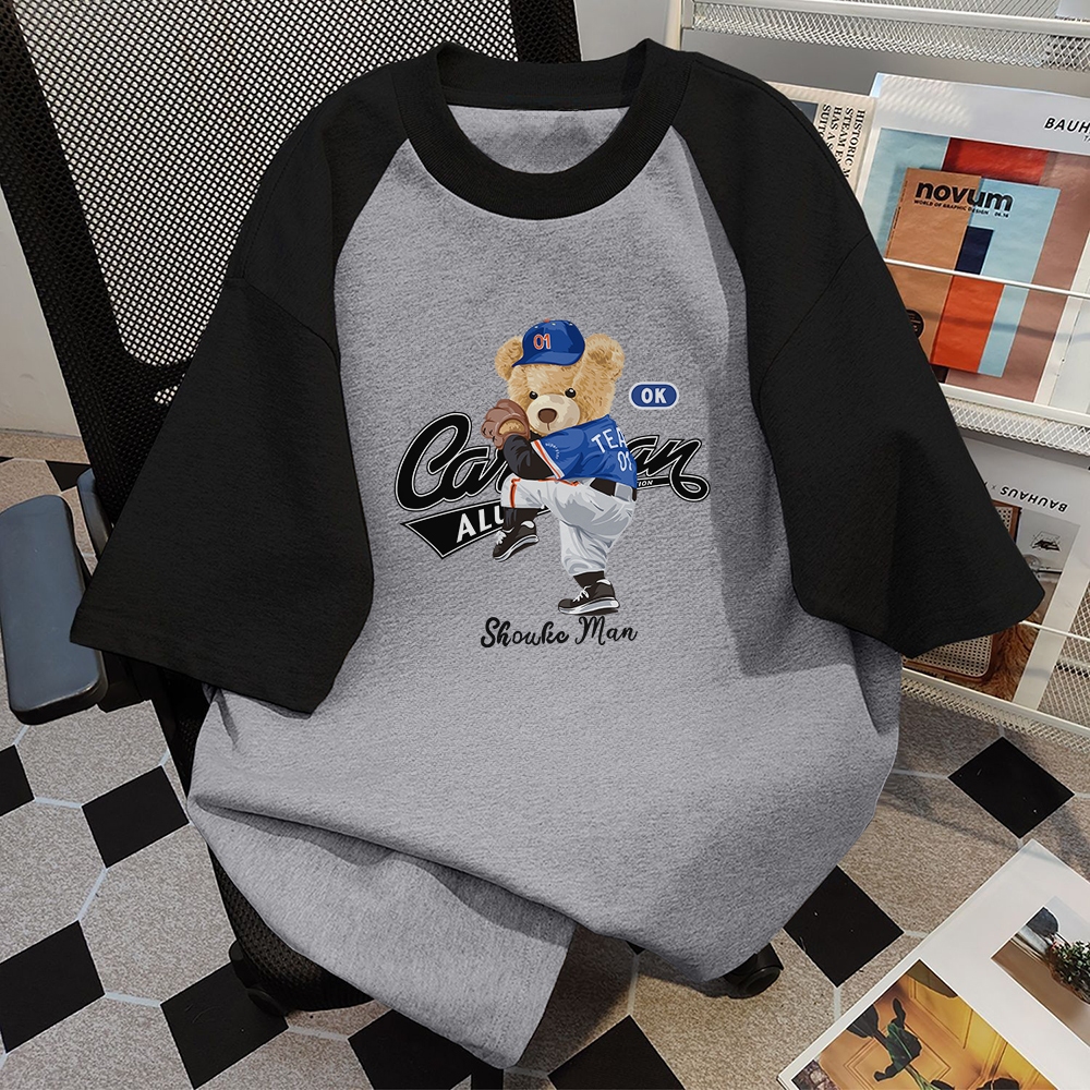 มั่นใจได้! ส่งจากไทย ถึงในวันถัดไป (24 ชม.) เสื้อยืดแขนสั้นลายพิมพ์ Unisex ใส่ได้ทุกสถานการณ์