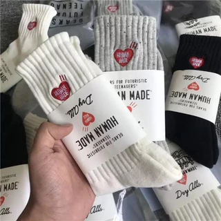 💝พร้อมส่ง💝เซต 3 คู่ ถุงเท้า HUMAN MADE ผ้าคอตตอน 100% ใส่สบายทุกวัน