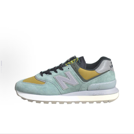 Stone Island x New Balance NB 574 low cut green yellow