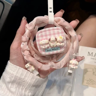 ชุดถนอมสายชาร์จ ลาย หมา3ตัว ชุดตกเเต่งสายชาร์จ สำหรับ ไอโฟน 18w/20w/35w