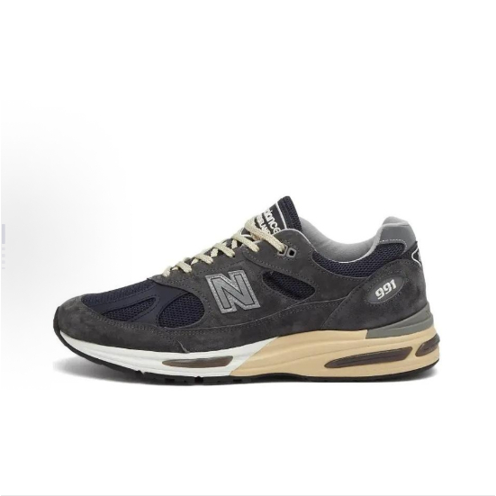 ของแท้ 100%New Balance NB 991 V2 v2 GG2 MADE in UK "Dark Gulf Grey" Low cut Grey