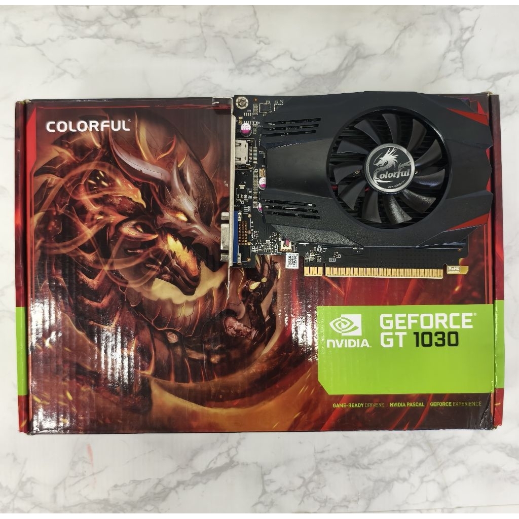 COLORFUL GT1030 2G DDR5 มือสอง ไม่ต่อไฟเพิ่ม