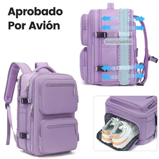 กระเป๋าเป้สะพายหลังสำหรับเดินทาง ขยายได้ กันน้ำ ทริปสั้นๆ bagpack พร้อมช่องใส่รองเท้า ความจุขนาดใหญ่ ใส่แล็ปท็อป 16 นิ้ว