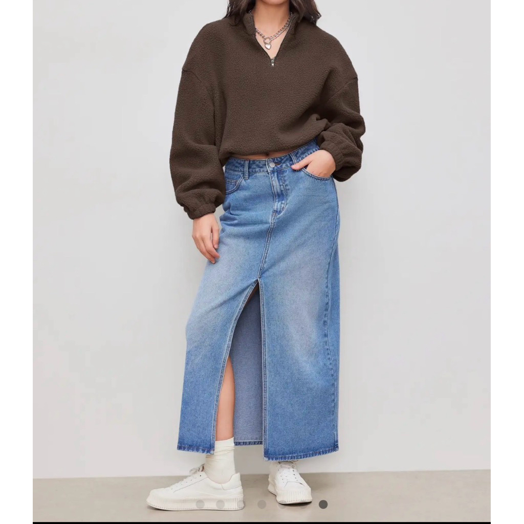 เสื้อคลุม jumper สีกาแฟ ผ้า fleece แบรนด์ cider ไซส์ xs