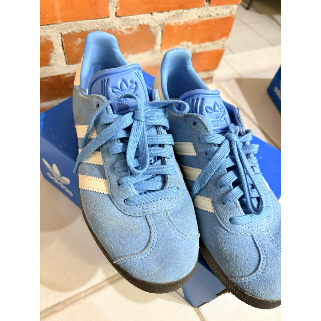 Adidas Gazelle Sky Blue White Gum ส่งต่อของแท้