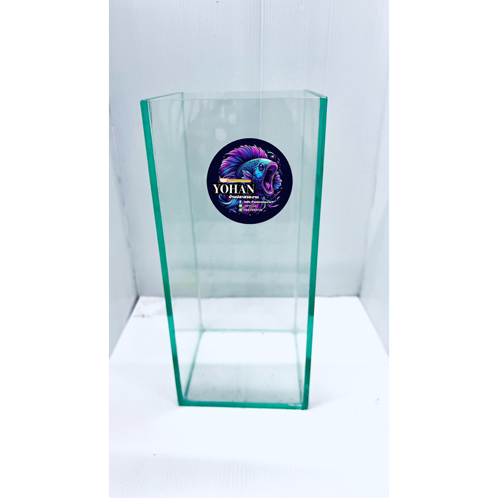 โหลปลาขนาด 5“5”11กระจก5มิล สีใส/พร้อมฝาปิด