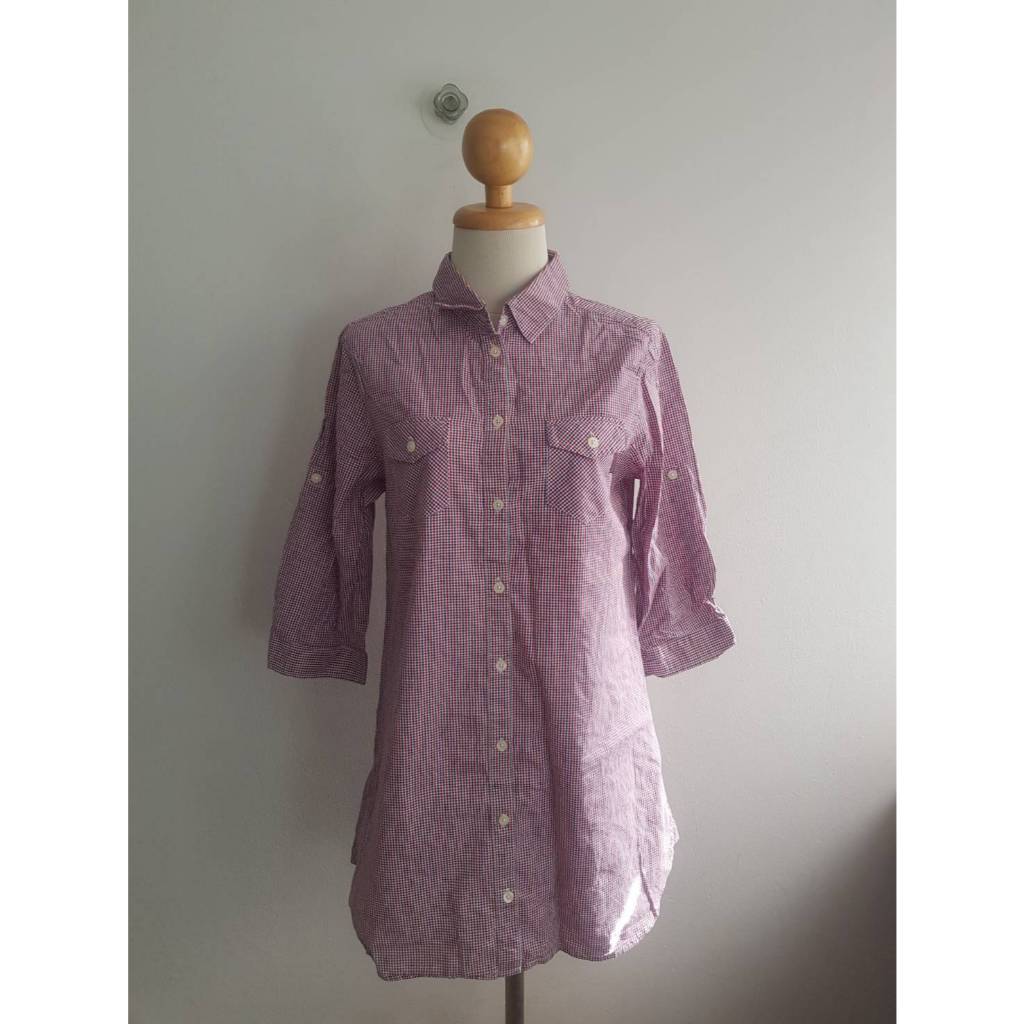 เสื้อเชิ้ตผ้าคอตตอนแขนสามส่วน Cedar Crest M 38/30