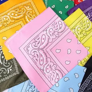 HD-006 HEADSCARF ผ้าโพกผมลายบันดาน่า ผ้าพันคอผม Bandana Headscarf (54x54 cm) พร้อมส่งในไทย