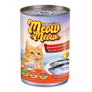 เหมียว เหมียว (1 กระป๋อง) อาหารเปียกแมวบรรจุกระป๋อง 400g. (1)