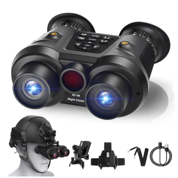 Night Vision Goggles 4K UHD Night Vision กล้องส่องทางไกล 3D VR อินฟราเรด Vision ยุทธวิธีหมวกนิรภัยติ