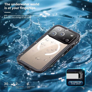 IP68 Caseกันน้ำ+ชาร์จไร้สาย ใช้งานได้อย่างต่อเนื่อง สินค้ามาใหม่สีดำ กันกระแทก สินค้ามีพร้อมส่ง