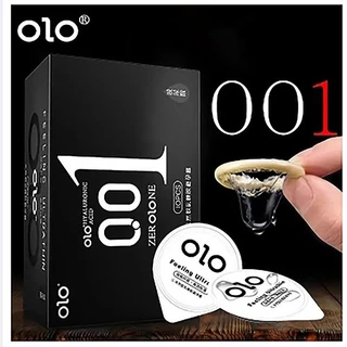 ถุงยางอนามัย ถุงยาง olo (10ชิ้น/1กล่อง) แบบบาง ขนาด 0.01 มิล **ไม่ระบุชื่อสินค้าหน้ากล่อง**