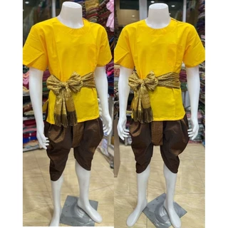 เสื้อพื้นเมือง เสื้อผ้าไทยคอกลม เสื้อเป็นผ้า TC ซักแล้วนิ่มใส่สบาย ไม่ร้อน ไม่เป็นขุย ทน สีไม่ซีด📌เฉพาะเสื้อ