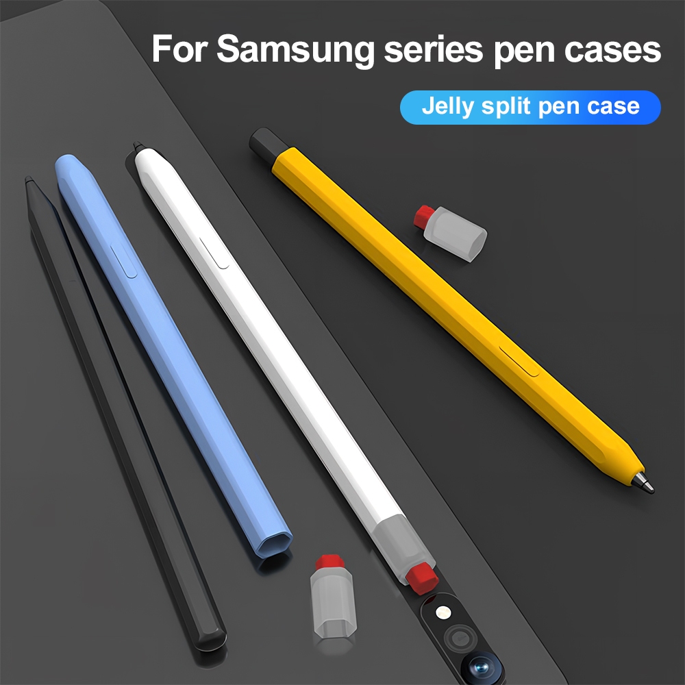 ที่ครอบปากกา S Pen (For Samsung) สีไล่ระดับ ซิลิโคนกันลื่น พร้อมฝาครอบใส สำหรับแท็บเล็ต S6 Lite/S7/S8/S9/S10/S11