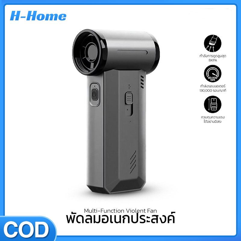 พัดลมอเนกประสงค์ พลังเจ็ท Handheld fan รุ่น GXZ-F72 แรงลมทรงพลัง 130000RPM 2ระบบ 2 in 1 ดูดและเป่า
