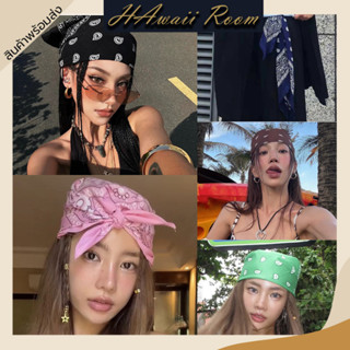 hawaiiroom ผ้าเช็ดหน้าวินเทจ ผ้าเช็ดหน้ามัดย้อม  ลายลูกน้ำ p…