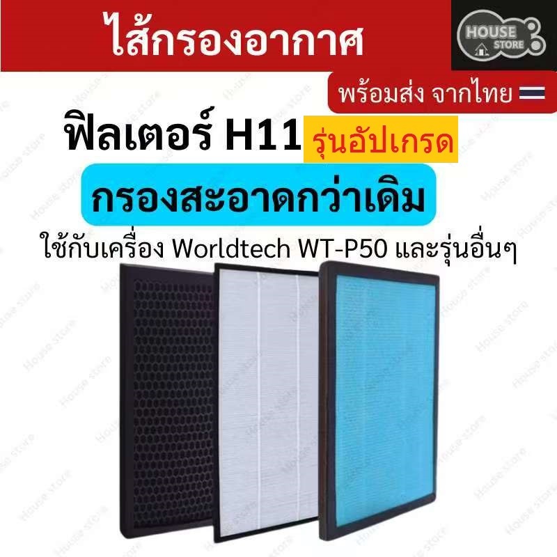 ไส้กรองอากาศ Worldtech WT-P50 แผ่นกรอง H11