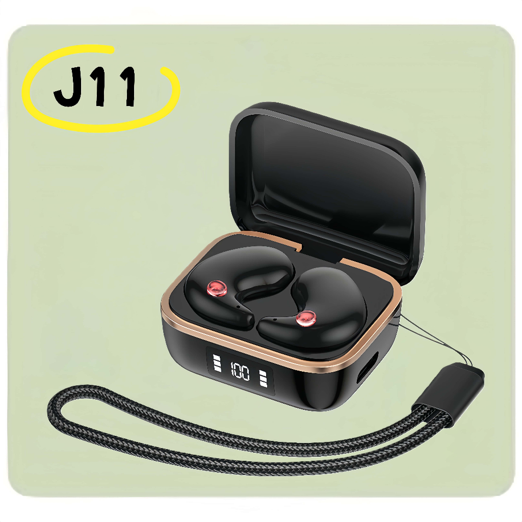 【รับประกัน 1 ปี】หูฟังสำหรับการนอนหลับ J11 หูฟังไร้สาย มีสายแถม เสียงสเตอริโอระดับ HiFi พร้อมไมโครโฟน