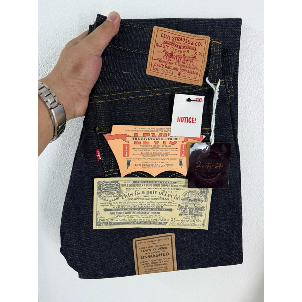 Levi’s 501xx bigE ริมแดง LVC 1947 button 555 Made in the USA ,Size W32 L36(ขนาดจริงดูตรงรายละเอียดสิ