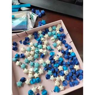 กระดาษพับดาว 540แผ่น เรืองแสง พาสเทล กากเพชร โมอานุย สีสดใส DIY สำหรับงาน ของขวัญ สําหรับตกแต่งบ้าน พับง่ายไม่เจ็บมือ