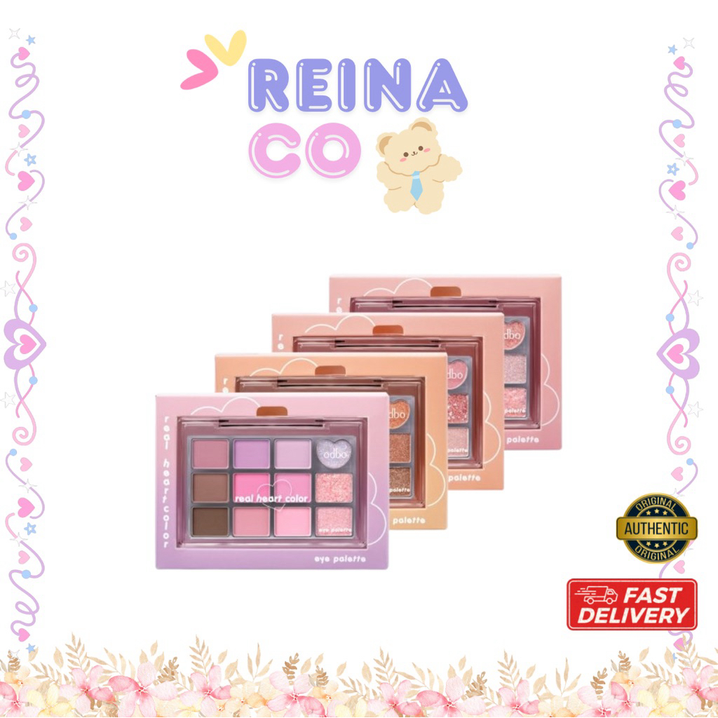 OD2019 Real Heart Color Eye Palette พาเลทอายแชโดว์ 12 สี