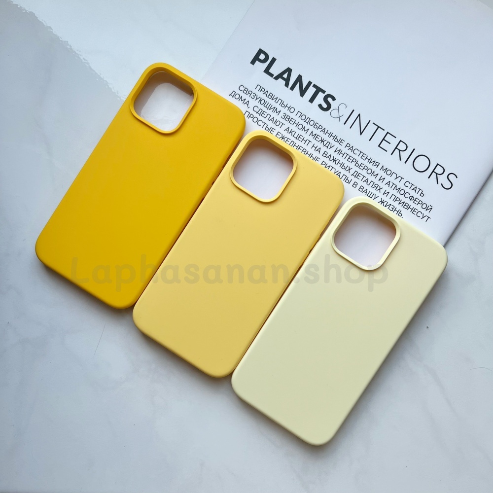 i7-17Promax เคสซิลิโคน Silicone Case สีเหลืองพาสเทล สีคัสตาร์ด สีเสาวรส พร้อมส่ง