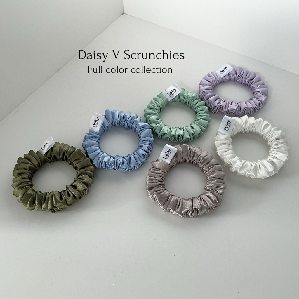 ยางรัดผม • Daisy v scrunchies • satin full color collection • S size • หลากหลายสี ราคา ถูกที่สุด ดีลบีเคเค แกลเลอรีภาพที่ 4