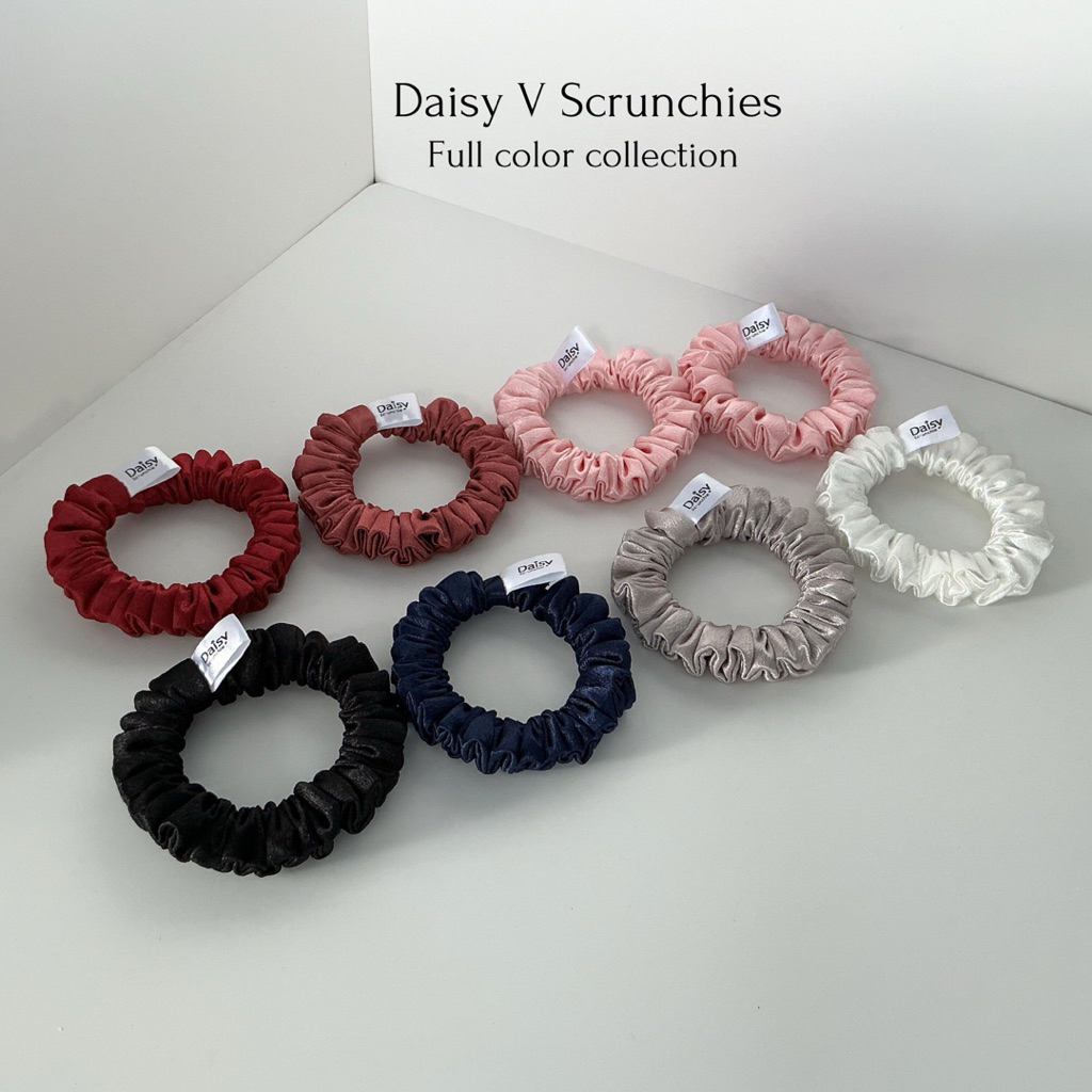 ยางรัดผม • Daisy v scrunchies • satin full color collection • S size • หลากหลายสี ราคา ถูกที่สุด ดีลบีเคเค แกลเลอรีภาพที่ 8