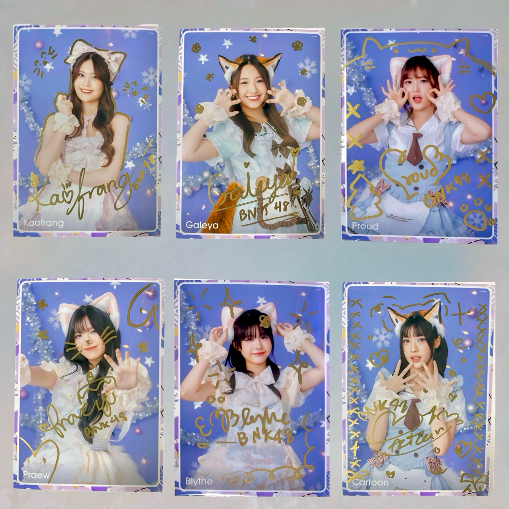 BNK48 CGM48 รูปลายเซ็นจริง จากกิจกรรม  Photoset SSR ลายเซ็นเมมเบอร์ จากงาน BNk48 Christmas Festival2