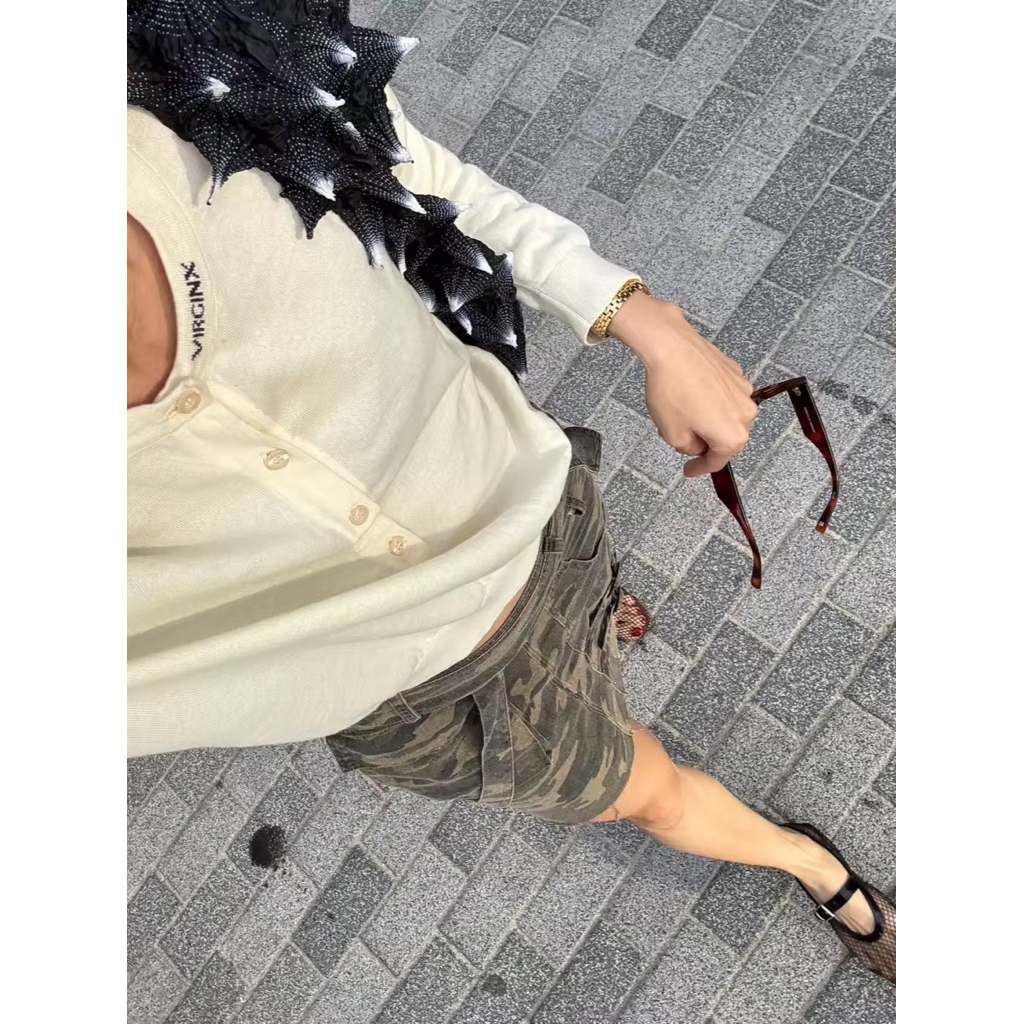 Bella Cardigan virginx( สี Butter Milk) used ka