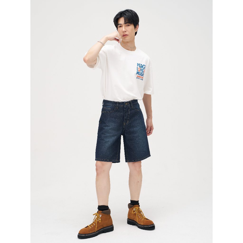 Niyom Jeans collection Woodstock : เสื้อยืด Oversize รุ่น TWS-011 สกรีนลาย ผ้าCotton ผ้ายืด