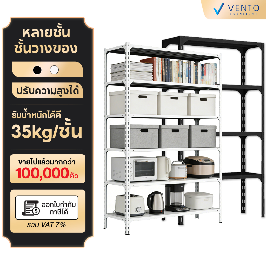 VENTO โครงเหล็ก ชั้นวางของอเนกประสงค์ แข็งแรง ปรับระดับได้ รีวิวครบจบ