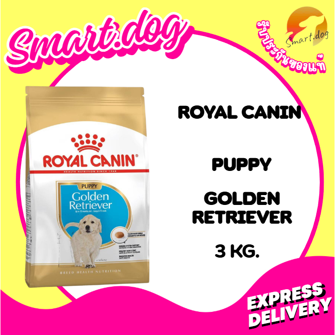 Royal canin GOLDEN RETRIEVER PUPPY 3 kg. อาหารลูกสุนัข พันธุ์โกลเด้น รีทรีฟเวอร์ ชนิดเม็ด ราคา ถูกที่สุด ดีลบีเคเค