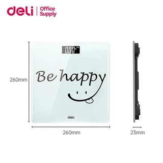 Deli เครื่องชั่งน้ำหนัก ที่ชั่งน้ำหนัก มีหลากหลายสีให้เลือกสรร รองรับน้ำหนัก 5-180kg Weighing Scale