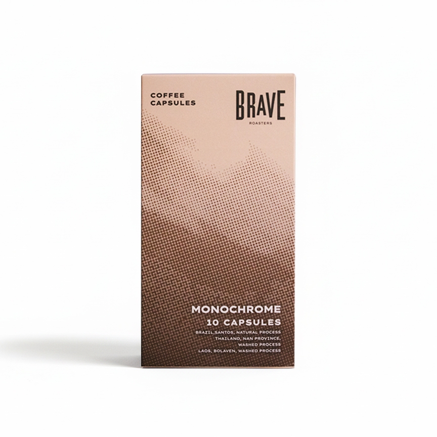 กาแฟ แคปซูล Brave Coffee Capsule Monochrome Espresso (Box)