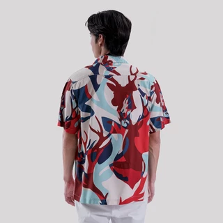 John Henry เสื้อเชิ้ตผู้ชายแขนสั้น ทรงใส่สบาย รุ่น JH F625MSSRL01 - สีเบจ
