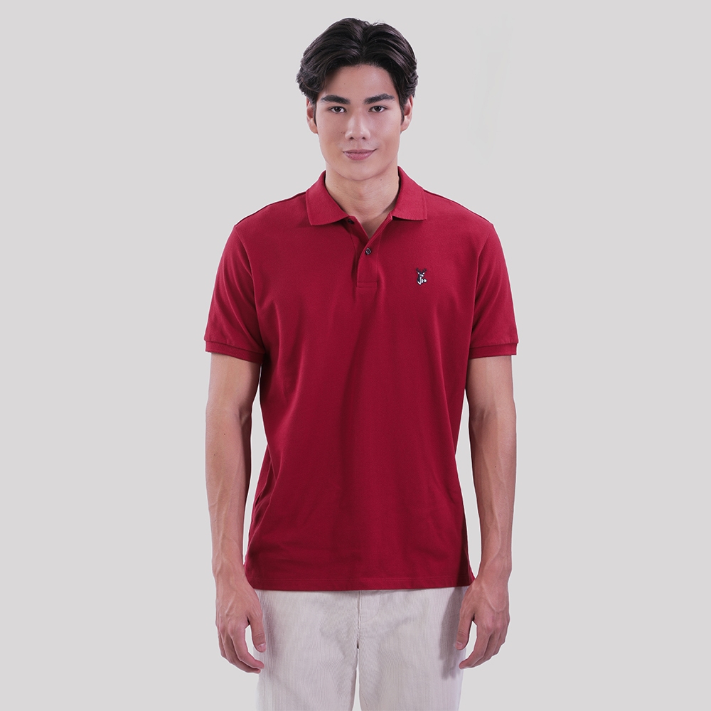 John Henry เสื้อโปโลผู้ชาย ทรงเข้ารูป รุ่น JH F625MPLSM07 - สีแดง