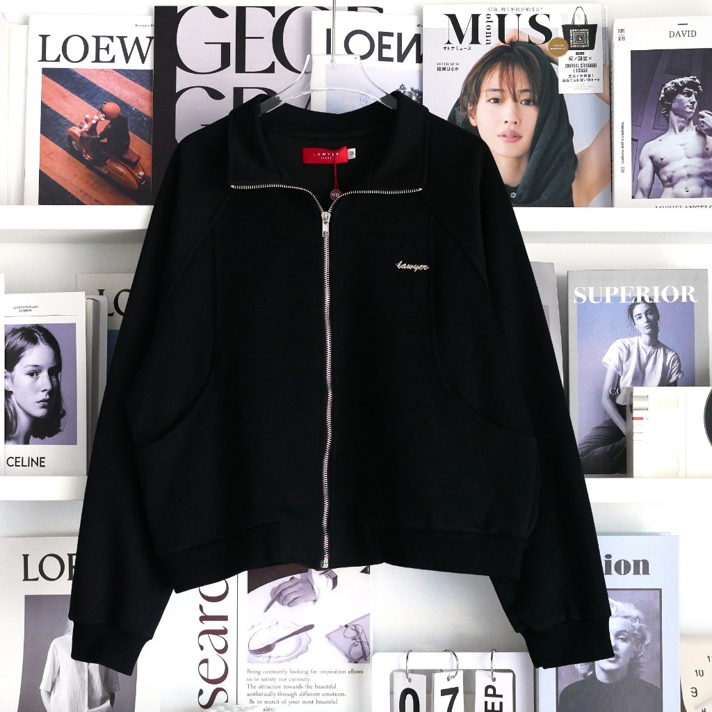 Lawyer Store [ 7355270] เสื้อวอร์ม ซิปหน้า โลโก้โลหะ Lawyer งานแจ็คเก็ค งานเสื้อคลุม ผ้าวอร์มเนื้อดี