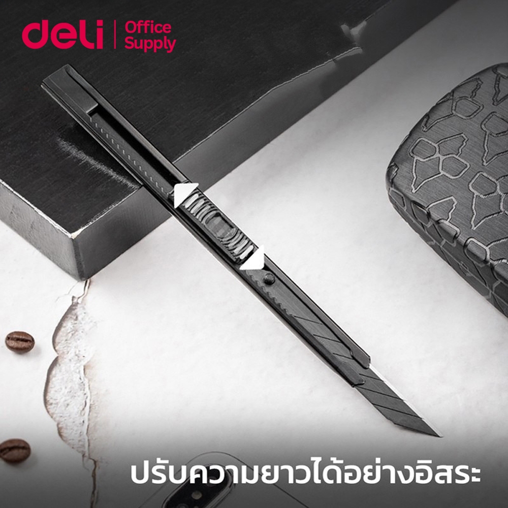 Deli كتر 9 مم بمقبض ستانلس — صورة 3